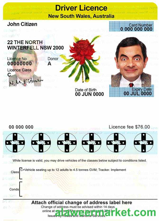 Australia New South Wales driver license